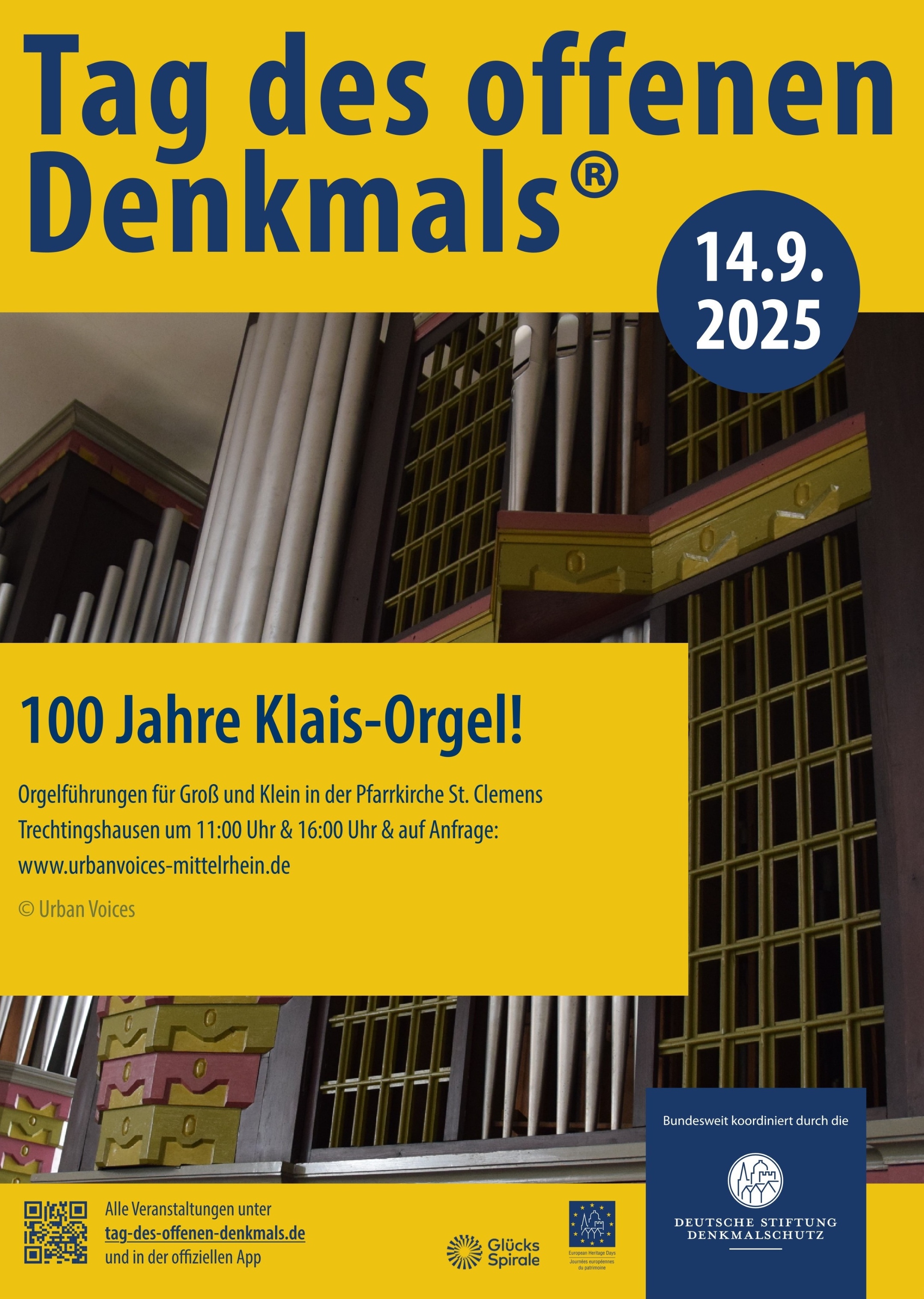 Tag des offenen Denkmaltags Trechtingshausen 2025 Orgelführungen