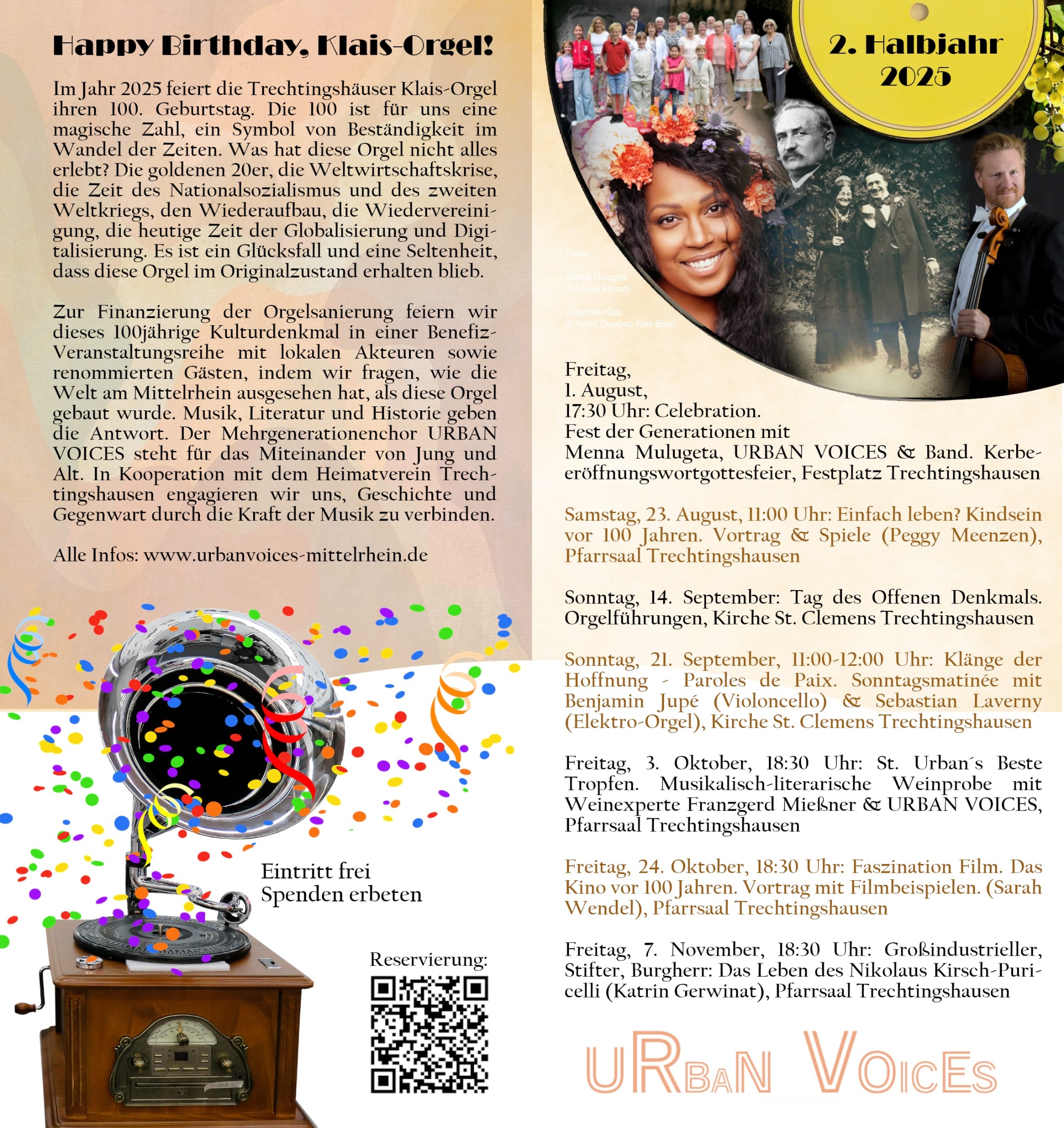 Happy Birthday Klais Orgel Flyer 2025-2 innen (c) Urban Voices Happy Birthday Klais Orgel Flyer 2025-2 innen