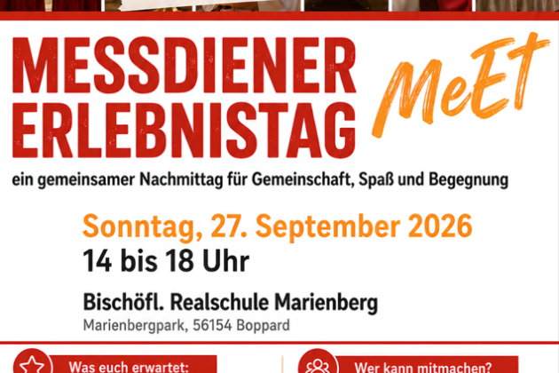 Messdienererlebnistag 2026 - Save the Date