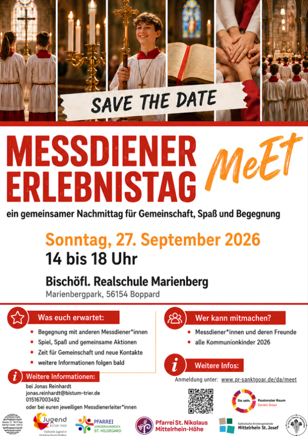 Messdienererlebnistag 2026 - Save the Date (c) Jonas Reinhardt Messdienererlebnistag 2026 - Save the Date