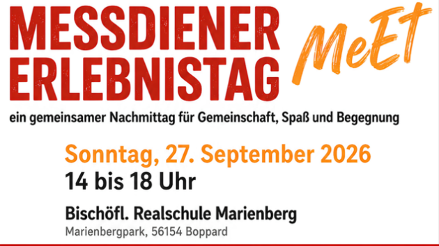 Messdienererlebnistag 2026 - Save the Date