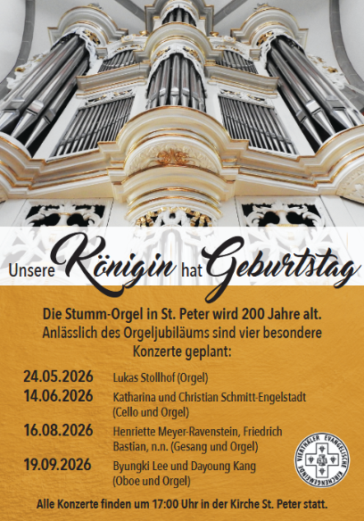 Konzerte 200 Jahre Orgel St. Peter Bacharach