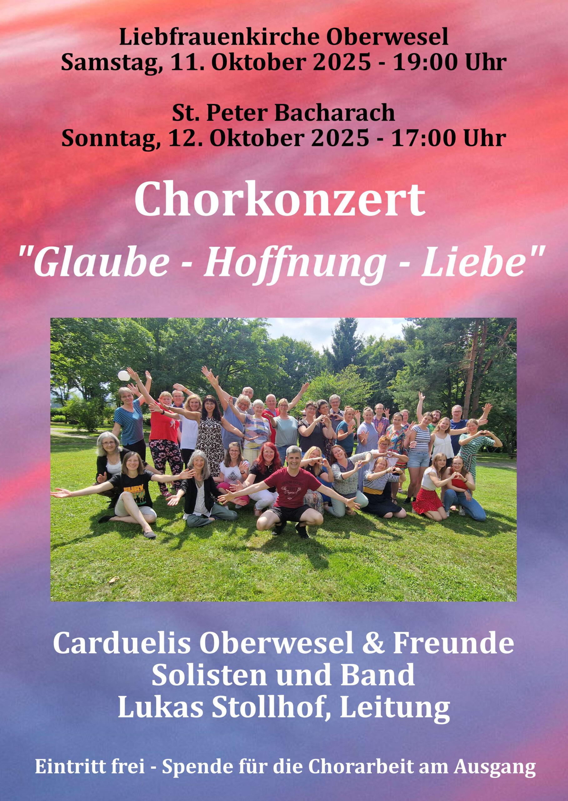 Plakat Cardueliskonzert 12.10.2025 in Bacharach