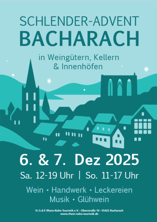 Plakat Schlenderadvent 6./7. Dezember 2025 in Bacharach