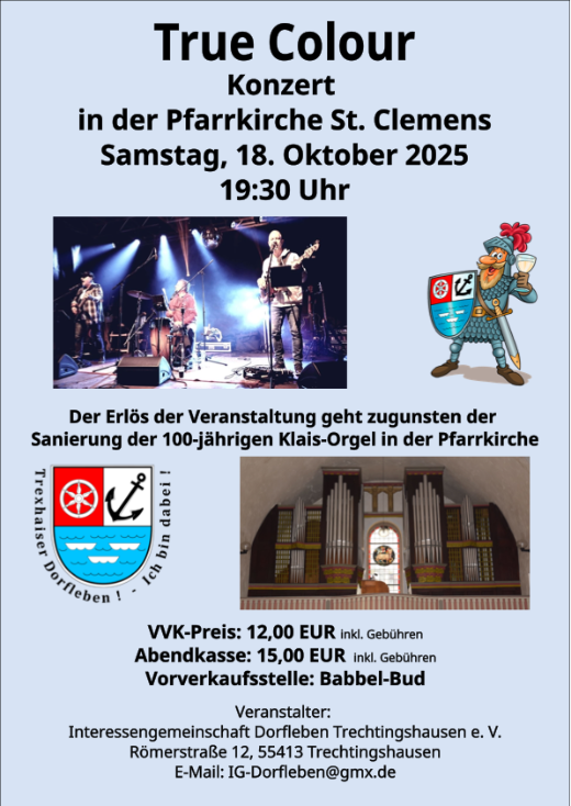 Plakat zum Konzert True Colour