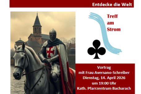 Plakat Vortrag Tempelritter von Dagmar Aversano-Schreiber am 14.04.2026