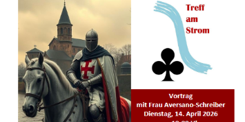 Plakat Vortrag Tempelritter von Dagmar Aversano-Schreiber am 14.04.2026