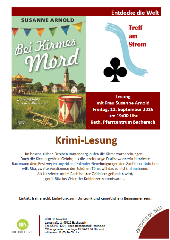 Plakat Lesung Susanne Arnold 11.09.2026