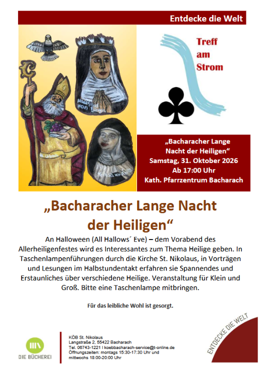 Plakat Bacharacher Lange Nacht der Heiligen 2026