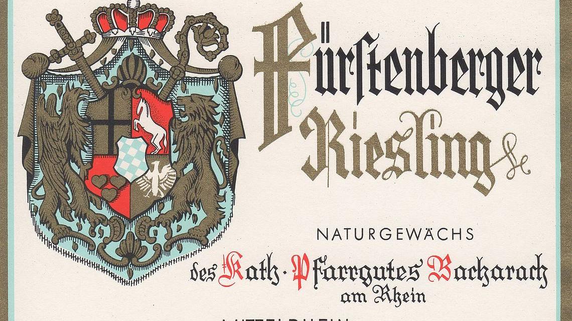 Flaschenetikett des Pfarrweinguts St. Nikolaus Bacharach